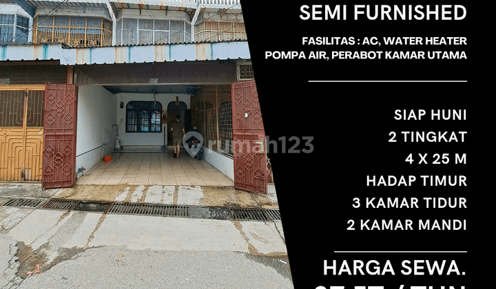 Rumah Daerah Jl. Bilal, Krakatau. Semi Furnished. Inti Kota 1