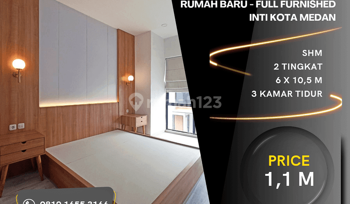 Rumah Baru Full Furnished. Daerah Jl. Amir Hamzah. Inti Kota 1