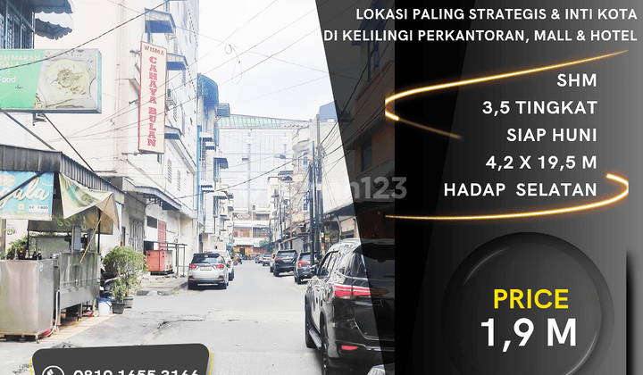 Ruko Jl.jenggala, Inti Kota.belakang Jl. Zainul Arifin, Sun Plaza 1