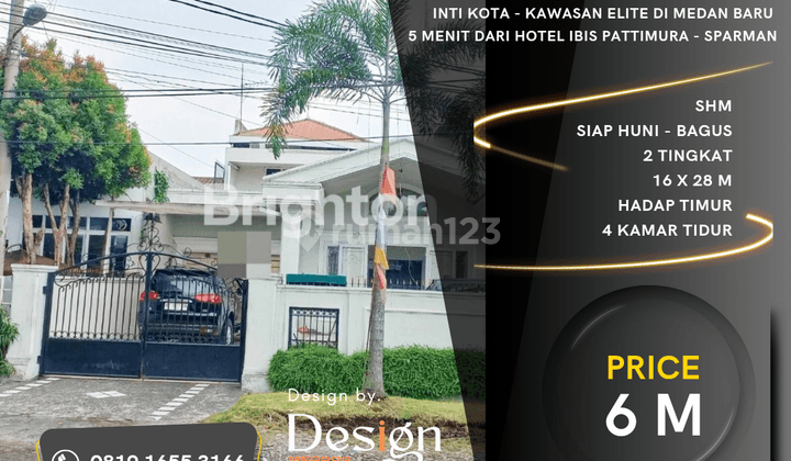 Rumah Lebar 18 M.daerah Jl. Iskandar Muda.inti Kota.kawasan Elite 1