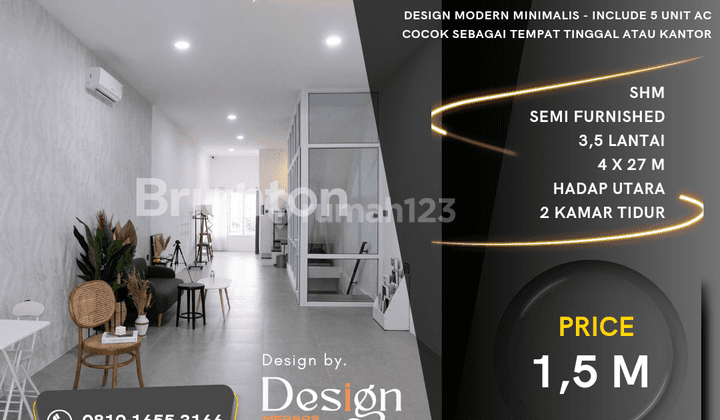 Ruko Design Minimalis Modern. Jl. Pasar V Lalang. Ringroad 1