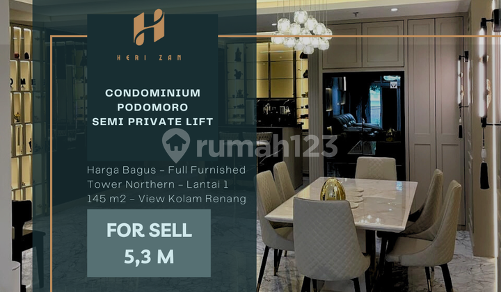 Condominium Podomoro. Semi Private Lift. 145 m2. Full Furnished