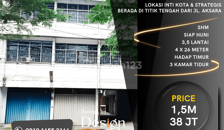 Jual / Sewa. Ruko Jl. Aksara. Inti Kota, Strategis. Harga Bagus 1