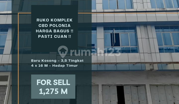 Ruko CBD Polonia. Harga Bagus, Pasti Cuan !! Hadap Timur Ruko CBD Polonia. Harga Bagus, Pasti Cuan !! Hadap Timur