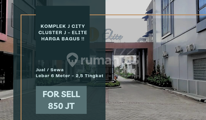 Jual / Sewa. Komplek J City, Cluster J Elite. Jl. Karya Wisata