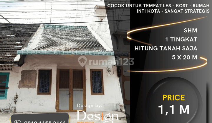 Rumah Tua Jl. Jambi. 50 M Dari Sekolah Sutomo 1. Cocok Buka Les 1