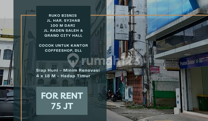 Ruko on Jl. HAR Syihab. 100 Meters from Jl. Raden Saleh. Kilometer 0 Medan. 1