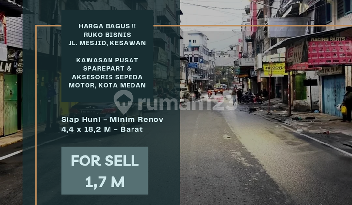 Ruko Jl. Mesjid, Kesawan. Pusat Sparepart, Aksesoris Sepeda Motor