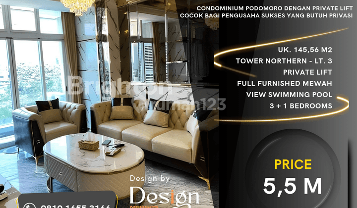 Condominium Podomoro. Private Lift. Full Furnished. Lantai 3 1