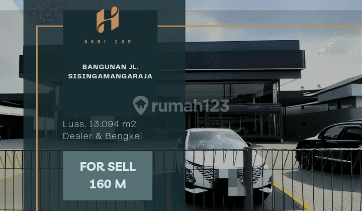 Bangunan Dealer & Bengkel. Jl. Sisingamangaraja. Luas. 13.094 m2 1