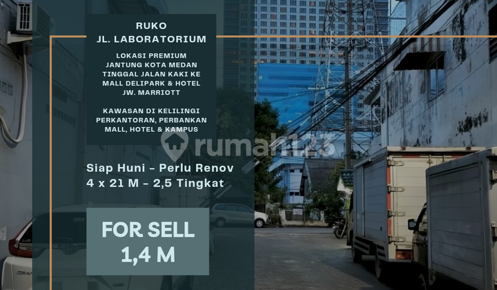 Ruko Jl. Laboratorium. Lokasi Jantung Kota Medan. Depan Delipark Ruko Jl. Laboratorium. Lokasi Jantung Kota Medan. Depan Delipark