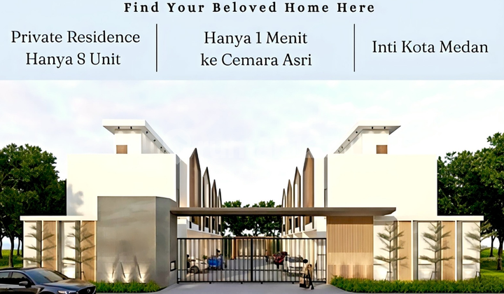 Cemara Area Complex. Move-in Ready. 2.5 Floors. 2 Minutes to Cemara Asri. 2