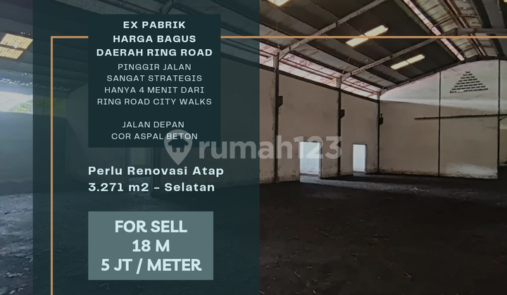 Ex Pabrik Daerah Jl. Ring Road. Best Price! 4 Menit Dari Mall Rcw