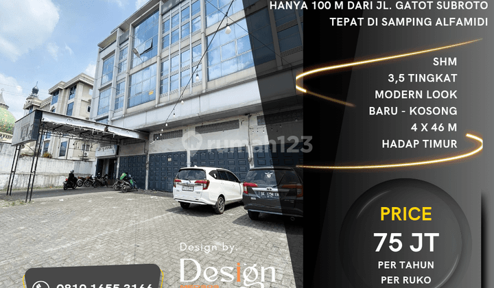 Ruko Jl. Darussalam. Parkir Luas. 100 M Dari Jl.Gatot Subroto 1