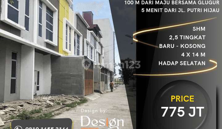 Rumah Baru. Jl. Yos Sudarso. 5 Menit Dari Jl. Putri Hijau 1