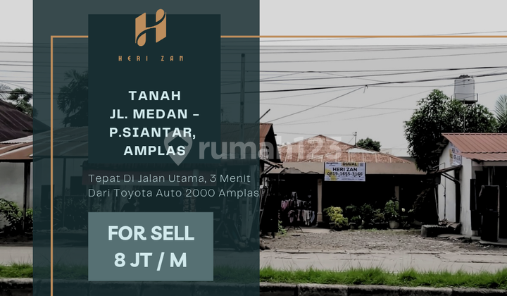 Tanah Jl. Medan - P. Siantar, Amplas. 3 Menit Dari Auto 2000
