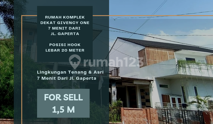 Rumah Komplek Tanah Luas. Posisi Hook. 7 Menit Dari Jl. Gaperta 1