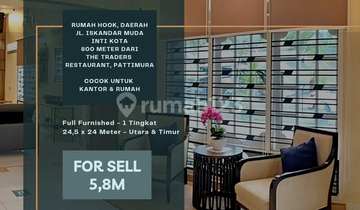 Rumah Hook. Daerah Jl. Iskandar Muda. Dekat The Traders,Pattimura