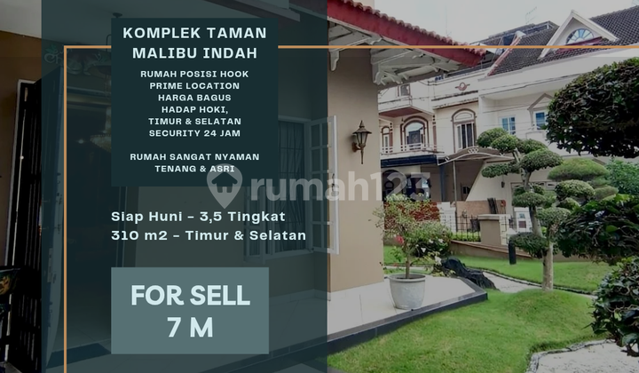 Prime Location. Taman Malibu Indah. Hook. Hadap Timur & Selatan