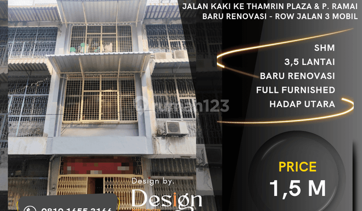 Ruko Daerah Jl. Asia. Jalan Kaki Ke Thamrin Plaza. Harga Bagus  1