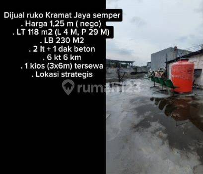 Jual Cepat Murah Ruko 2 Lt, 118m2, Strategis, Tepi Jalan Raya, Koja 2