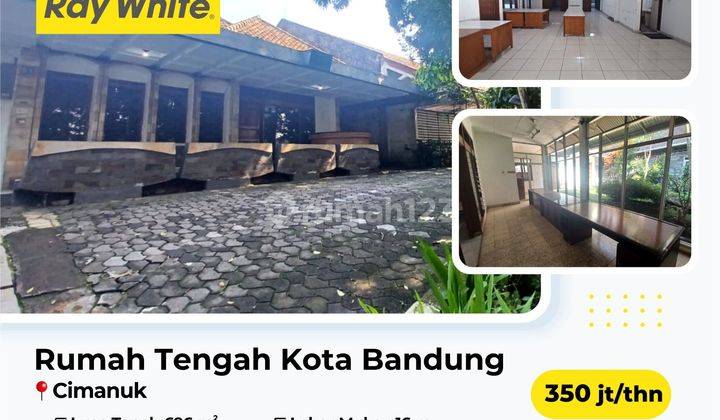 Disewakan rumah tengah kota,rumah Bandung tempo doloe jl. Cimanuk .Lingkungan nyaman dan asri . Cocok untuk dijadikan tempat kost, cafe, atau perkantoran 1