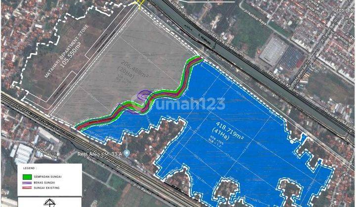 Tanah kavling commercial dan industri 60 Ha Jl.utama lokasi strategis Jl. Raya Kalimalang cikarang 2