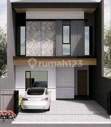 New Luxury Minimalist House In Batununggal Indah Cluster, Front Position