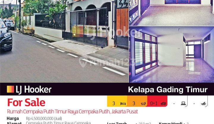 Rumah Cempaka Putih Timur Raya Cempaka Putih, Jakarta Pusat 2