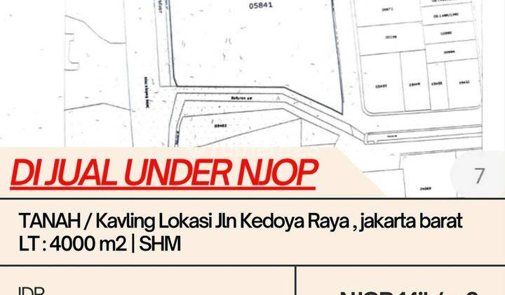 Jual Cepat Tanah Kavling Strategis Komersil Bawah NJOP Area Kedoya Dekat Metro TV 1