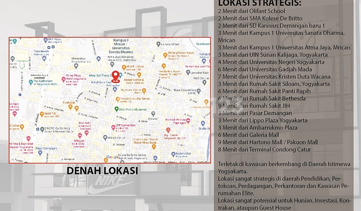 Ruko di Kelilingi Kampus Ternama Yogyakarta 9