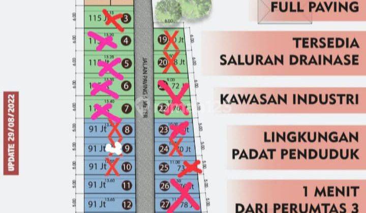 Tanah murah wonoayu sidoarjo,row jalan 5 meter,deket perumtas3 dan perumtas7,deket industri, surat petok siap balik nama desa dan notaris 2
