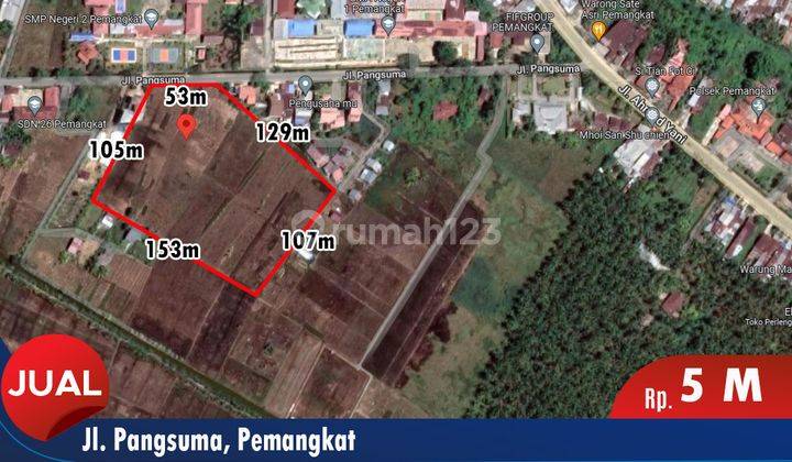 Tanah Tepi Jalan Dekat Sekolah di Pemangkat 2