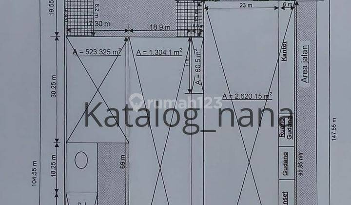 Pabrik di Raya trosobo krian sidoarjo 10809 m HGB Murah 2