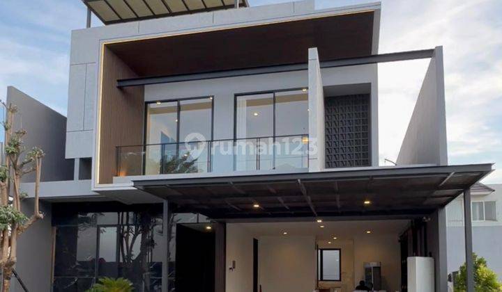 Rumah Baru Mewah Modern Stone Gate Park Type Helenium Citraland 1