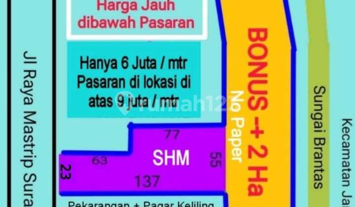 Termurah Lahan Mastrip Hanya 6jt Per Meter 1