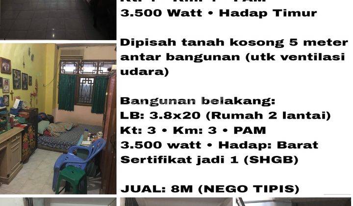 DIJUAL RUKO 2 MUKA (PANJANG 70MTR): MOH MANSYUR TEMBUS KP. KRENDANG. BERDIRI 2 BANGUNAN DALAM 1 SERTIFIKAT 2