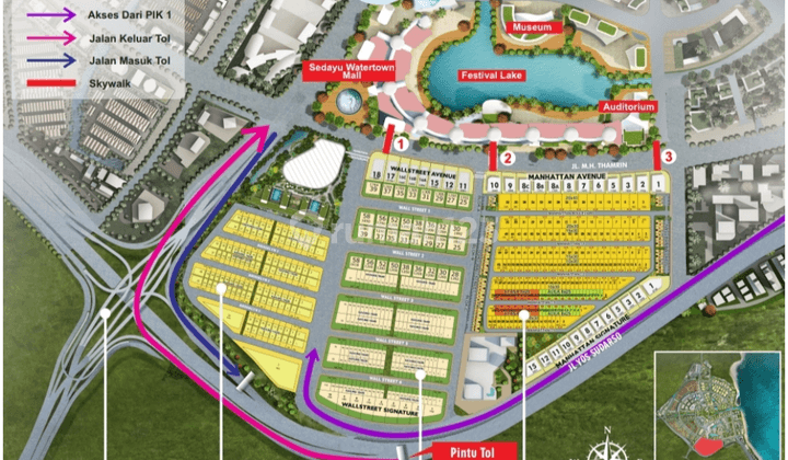 Disewakan Kavling Komersial Brooklyn 900 M2 Dan 700 M2 di Pik 2 2