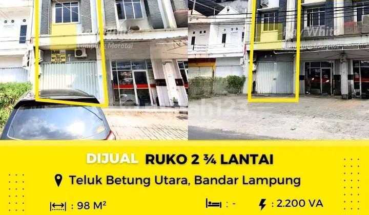 FOR SALE 2.75-STORY SHOPHOUSE IN NORTH TELUK BETUNG, BANDAR LAMPUNG CITY