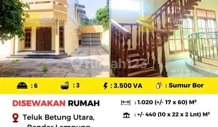 DISEWAKAN RUMAH BERLOKASI DI TELUK BETUNG UTARA KOTA BANDAR LAMPUNG 1