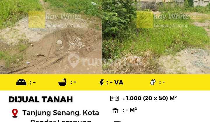 DIJUAL TANAH DI DEKAT FLY OVER UNTUNG SUROPATI TANJUNG SENANG KOTA BANDAR LAMPUNG