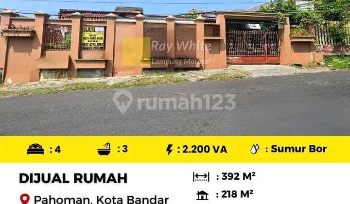 DIJUAL RUMAH DI PAHOMAN KOTA BANDAR LAMPUNG 1