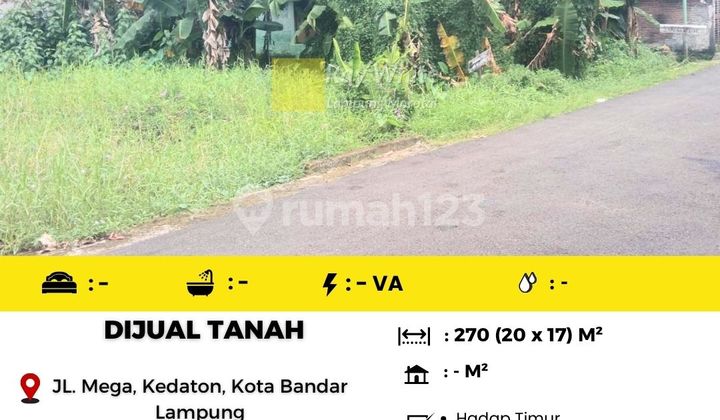 Dijual Tanah di Jl Sultan Haji Kota Sepang Bandar Lampung