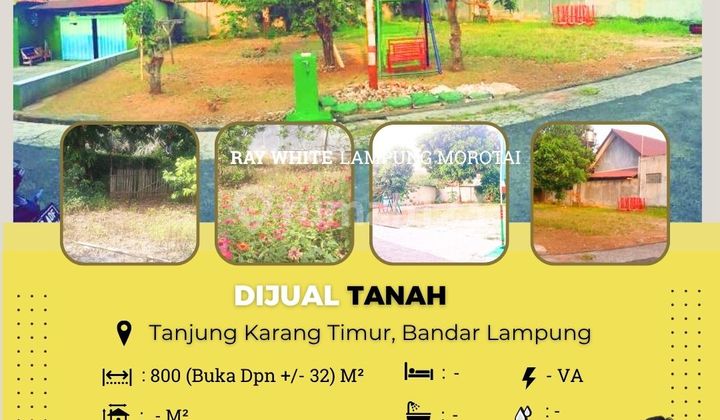 DIJUAL TANAH DI KOTABARU TANJUNG KARANG TIMUR BANDAR LAMPUNG