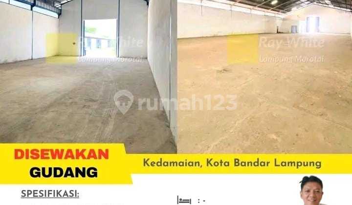DISEWAKAN GUDANG DI KEDAMAIAN TANJUNG KARANG BANDAR LAMPUNG 1