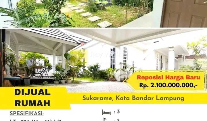 FOR SALE, A LUSH HOUSE IN SUKARAME, BANDAR LAMPUNG CITY 1