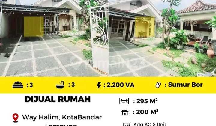 Dijual Rumah yang Berlokasi di Jl.arif Rahman Hakim, Way Halim Kota Bandar Lampung. 1