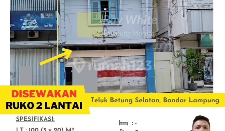 For rent, shop house 5 x 17 Teluk Betung.