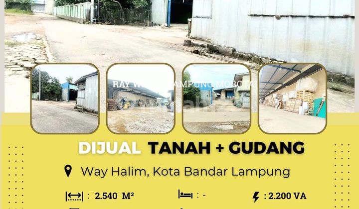 jual tanah dan gudang murah way halim 1
