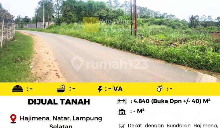 Wide 5000 Cheap Land in Hajimena, Natar
